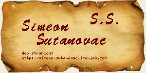 Simeon Šutanovac vizit kartica